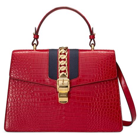 red snakeskin gucci purse|Gucci crocodile bag.